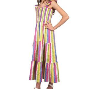 Zunie Girl Multicolor Stripe Girl's Long Dress